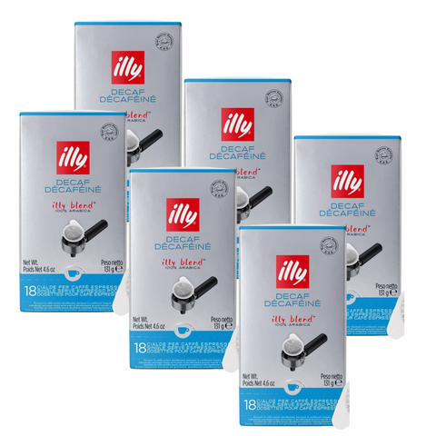 6 x illy Decaf Espresso Pods 18pcs