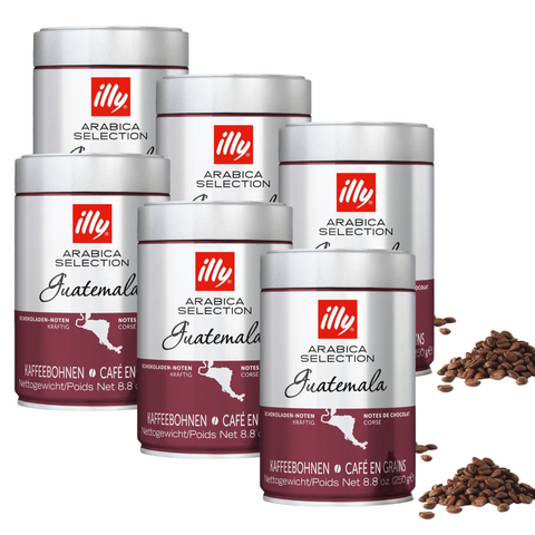 6 x illy Guatemala Coffee Beans 250g