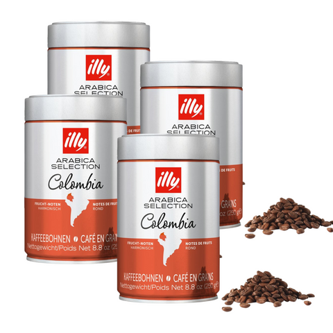 4 x illy Colombia Coffee Beans 250g