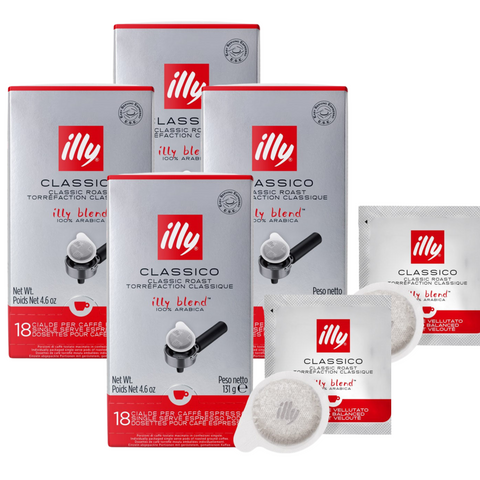 4 x illy Classico Espresso Pods 18PCS