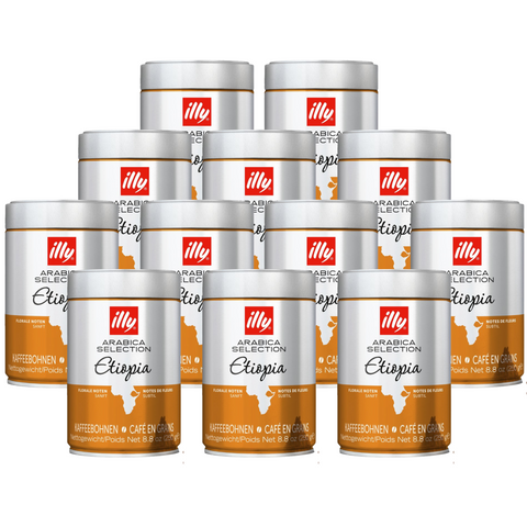 12 x illy Ethiopia Coffee Beans 250g
