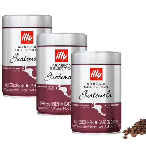3 x illy Guatemala Coffee Beans 250g
