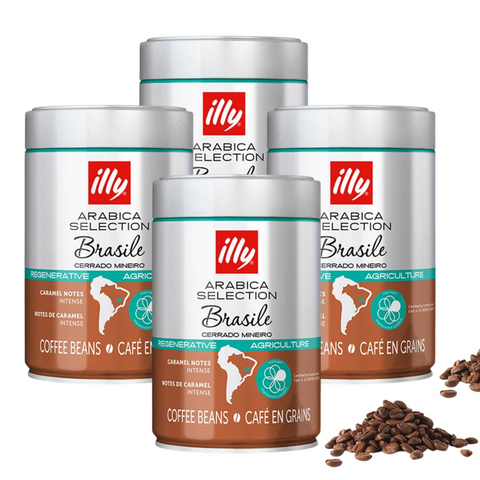 4 x illy Regnerative Brazil Arabica Selection Coffee Beans 250g