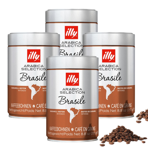 4 x illy Brazil Coffee Beans 250g
