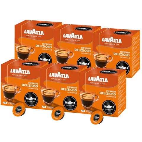 Lavazza A Modo Mio Delizioso Coffee Capsules 6 x 16 Pack 96 Pods