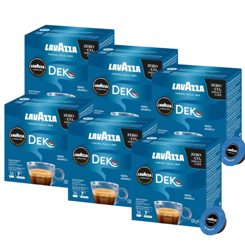 Lavazza A Modo Mio Dek Decaf Coffee Capsules Pack of 96 Pods Intensity 7 Decaff