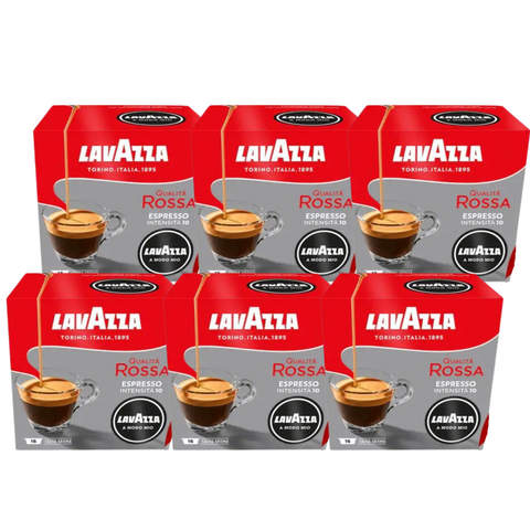 Lavazza A Modo Mio Qualita Rossa Coffee Capsules Pack of 96 Pods Intensity 10