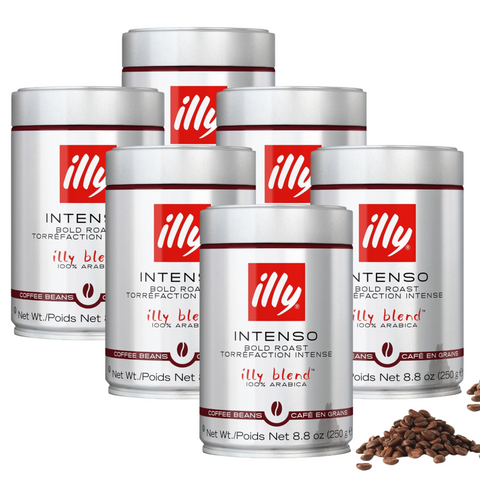 6 x illy Intenso Coffee Beans 250g
