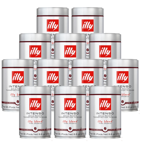 12 x illy Intenso Coffee Beans 250g