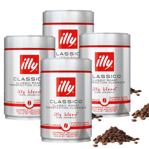 4 x illy Classico Coffee Beans 250g