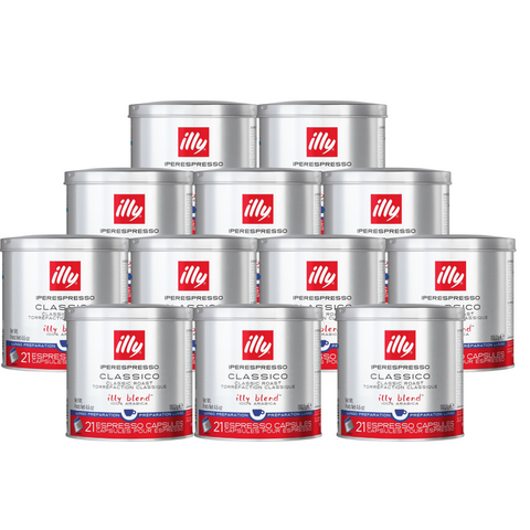 12 x illy Classico Lungo Espresso Capsules 21pcs 140g