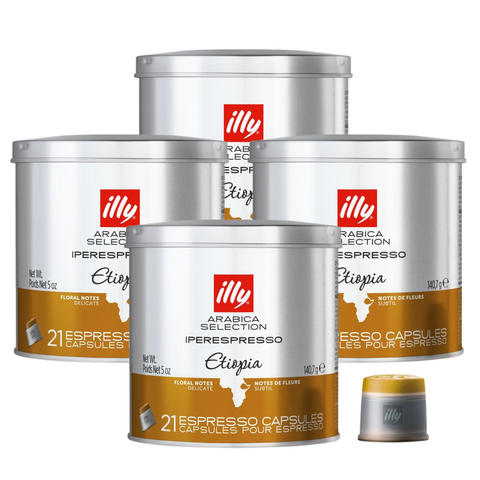 4 x illy Ethiopia Coffee Capsules 21pcs 140g