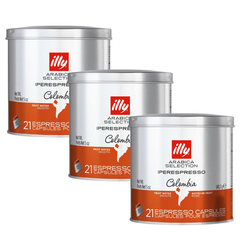 3 x illy Colombia Capsules 21pcs 140g