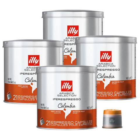 4 x illy Colombia Capsules 21pcs 140g