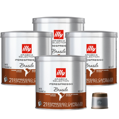 4 x illy Brazil Coffee Capsules 21pcs 140g