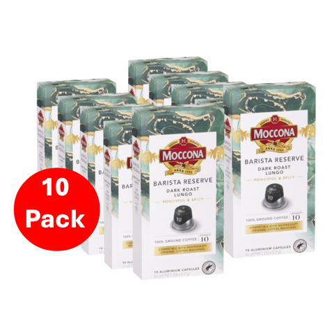 Moccona Barista Reserve Capsules Dark Roast Lungo 100 Pack