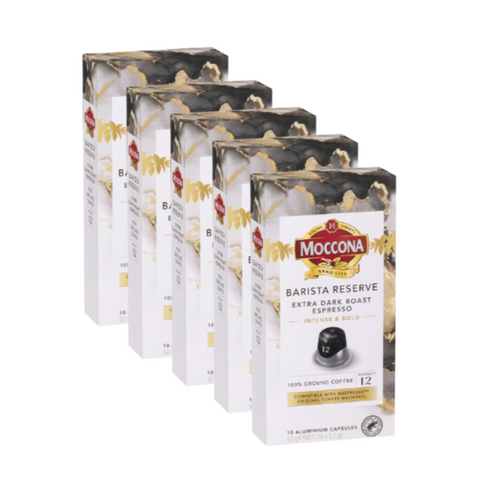 Moccona Barista Reserve Capsules Extra Dark Roast Espresso 50 Pack