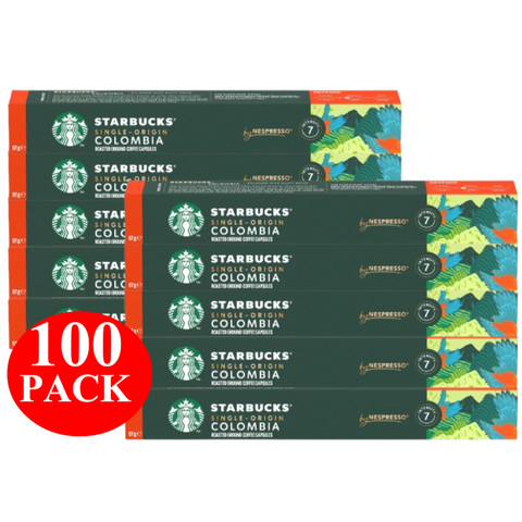 Starbucks By Nespresso Single Origin Colombia Coffee Pods Capsules 100 Pack