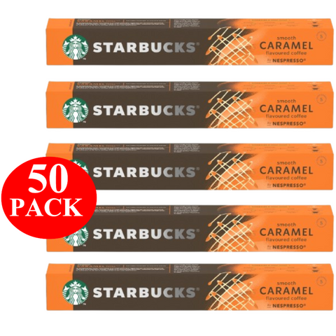 Starbucks By Nespresso Smooth Caramel Flavoured Coffee Pods Capsules 50 Pack