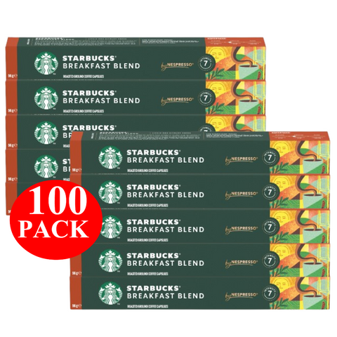 Starbucks By Nespresso Blonde Espresso Roast Coffee Pods Capsules 100 Pack