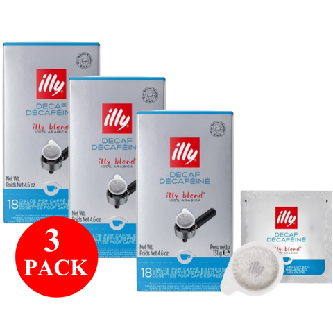 3 x illy Decaf Espresso Pods 18pcs