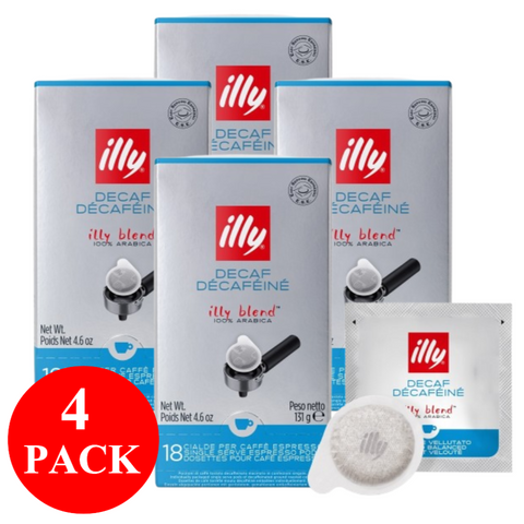 4 x illy Decaf Espresso Pods 18pcs