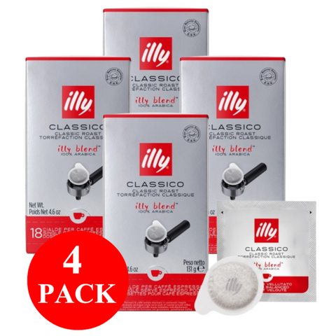 4 x illy Classico Espresso Pods 18PCS