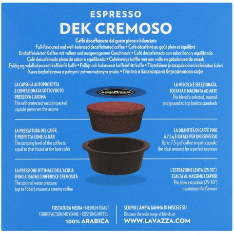 Lavazza Dek Decaffeinated A Modo Mio Coffee Pods 96 Pack