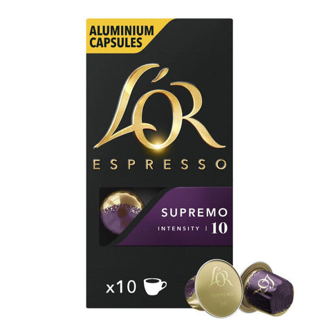 L'OR Espresso Coffee Capsules Supremo 100 Pack - Intensity 10