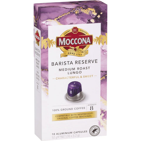 Moccona Barista Reserve Capsules Medium Roast Lungo 10 Pack