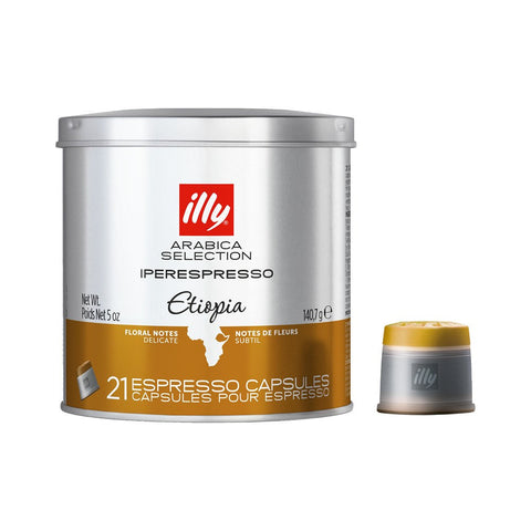 6 x illy Ethiopia Coffee Capsules 21pcs 140g