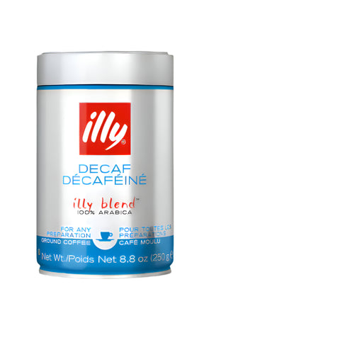 3 x illy Decaf Ground Coffee 250g