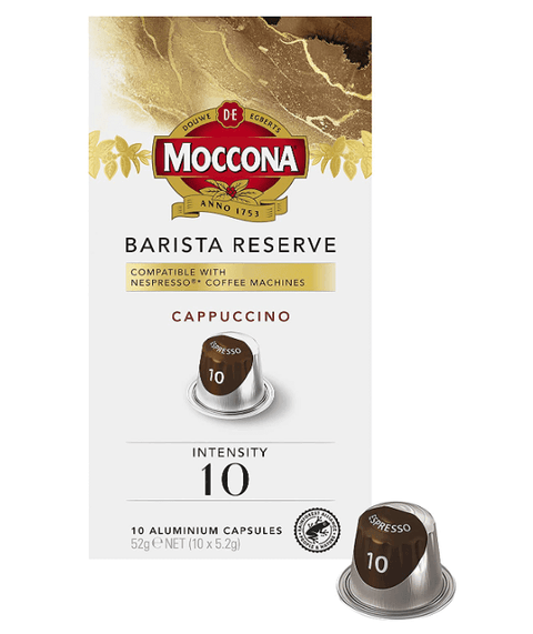 Moccona Barista Reserve Cappuccino Capsules 100 Pack - Intensity 10