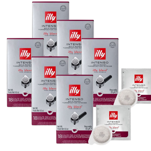 6 x illy Intenso Espresso Pods 18pcs 131g