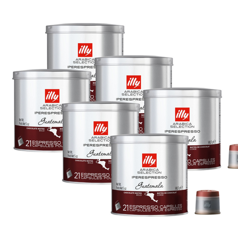 6 x illy Guatemala Capsules 21pcs 140g