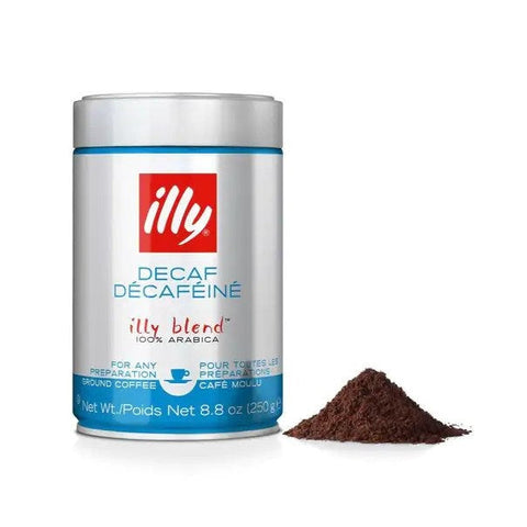 3x Illy 250g Decaf Espresso Arabica Ground Coffee Classic Roast/Sweet Notes