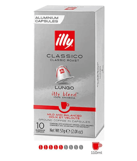 Illy Coffee Capsules Lungo Classico 10 Count